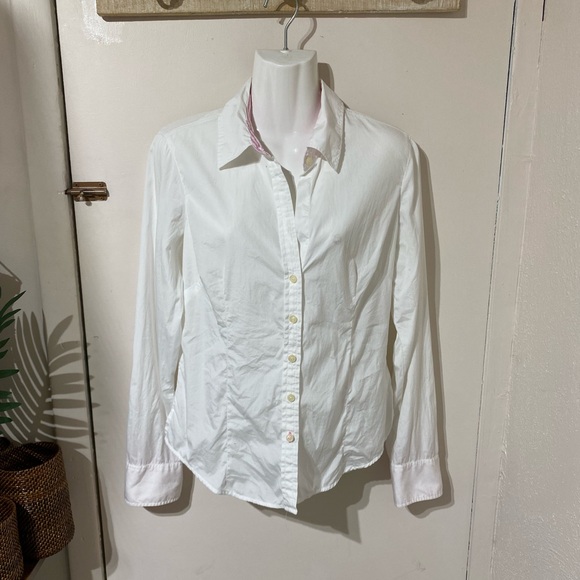 Lilly Pulitzer White Cotton Classic Plain Button Down size 6 EUC - Picture 2 of 7